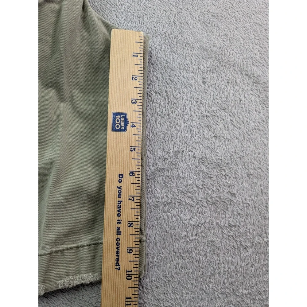 Hollister Mens Cargo Shorts Size 33 Olive Green Distressed Cotton Utility 1922